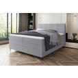 BOXSPRINGBETT 180/200 cm  in Hellgrau  - Hellgrau/Schwarz, KONVENTIONELL, Textil/Metall (180/200cm) - Carryhome