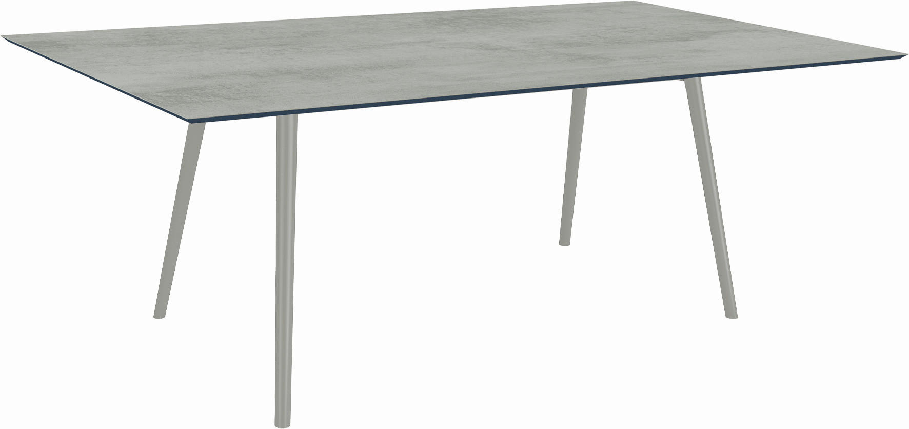 GARTENTISCH Kunststoff Grau rechteckig  - Graphitfarben/Grau, MODERN, Kunststoff/Metall (180/100/75cm) - Stern