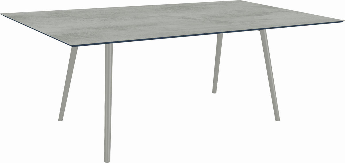 GARTENTISCH Kunststoff Grau rechteckig  - Graphitfarben/Grau, MODERN, Kunststoff/Metall (180/100/75cm) - Stern