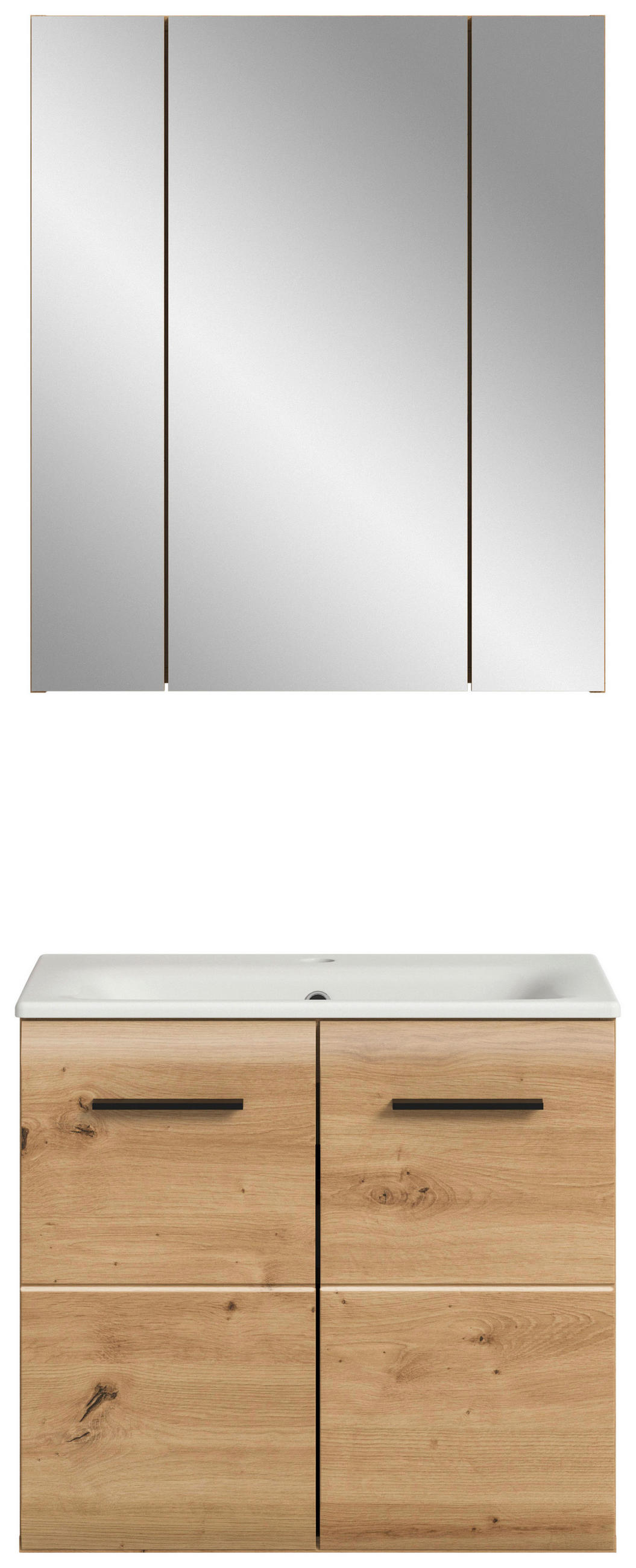 BADEZIMMER 2-teilig 60 cm  - Weiss/Schwarz, Basics, Keramik/Holzwerkstoff (60cm) - MID.YOU