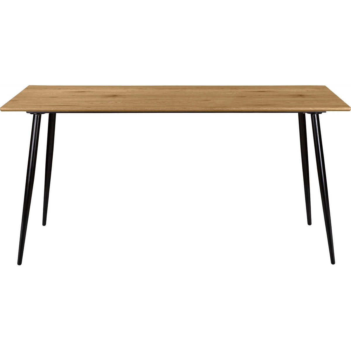 ESSTISCH 120/80/76 cm Nachbildung  Metall, Holzwerkstoff gastro- und objekttauglich rechteckig Schwarz, Eichefarben  - Eichefarben/Schwarz, MODERN, Holzwerkstoff/Metall (120/80/76cm) - MID.YOU