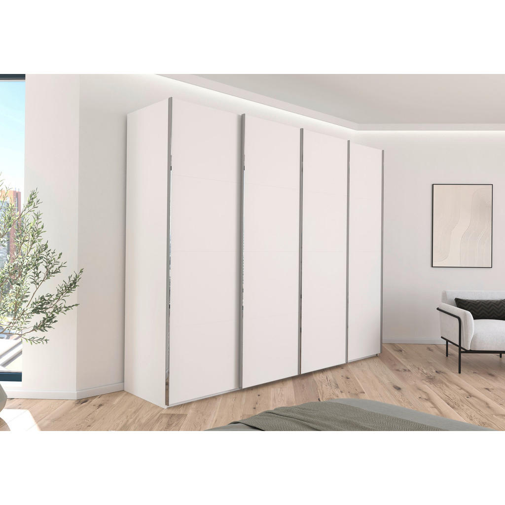 Thumbnail - Novel Schwebetürenschrank Saligo, Weiß, Holzwerkstoff, 8 Fächer, 271x223x68 cm, Made in Germany, Beimöbel erhältlich, in...