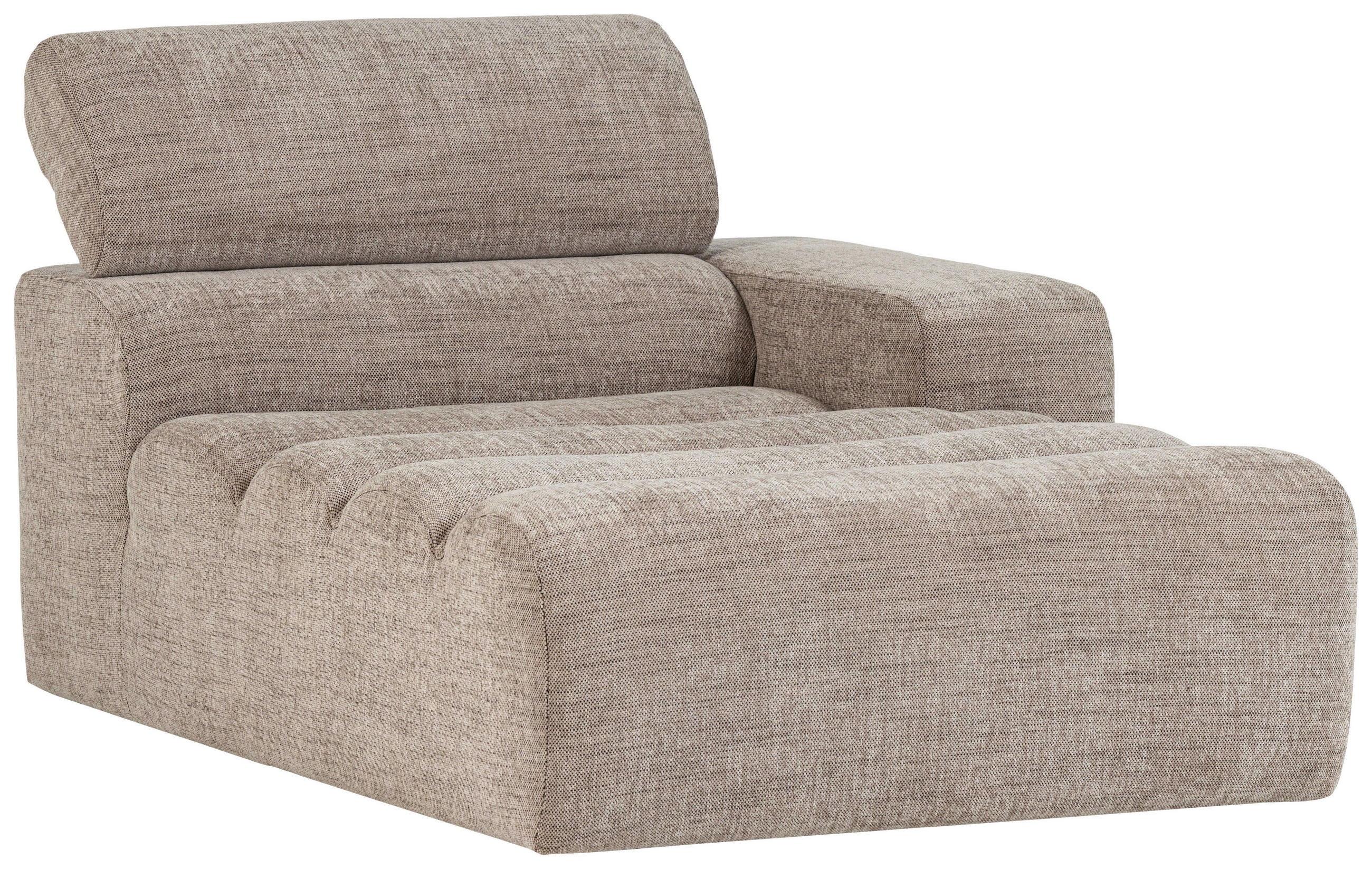 SOFAELEMENT Novi Webstoff Naturfarben  - Schwarz/Naturfarben, Design, Kunststoff/Textil (173/86/109cm) - Livetastic
