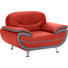 SESSEL Lederlook Rot, Dunkelgrau - Chromfarben/Dunkelgrau, Basics, Textil/Metall (126/85/87cm) - Ti`me SESSEL Lederlook Rot, Dunkelgrau - Chromfarben/Dunkelgrau, Basics, Textil/Metall (126/85/87cm) - Ti`me