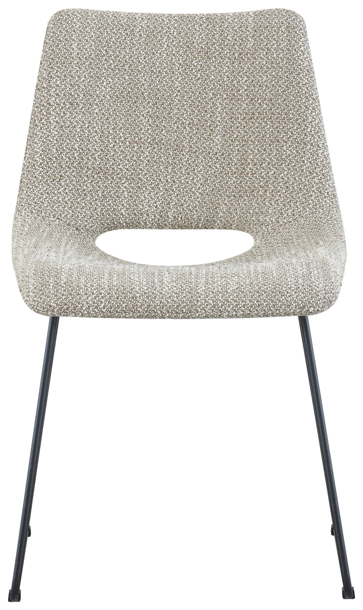STUHL - Hellbraun/Schwarz, Design, Textil/Metall (48/79/56cm) - Stylife