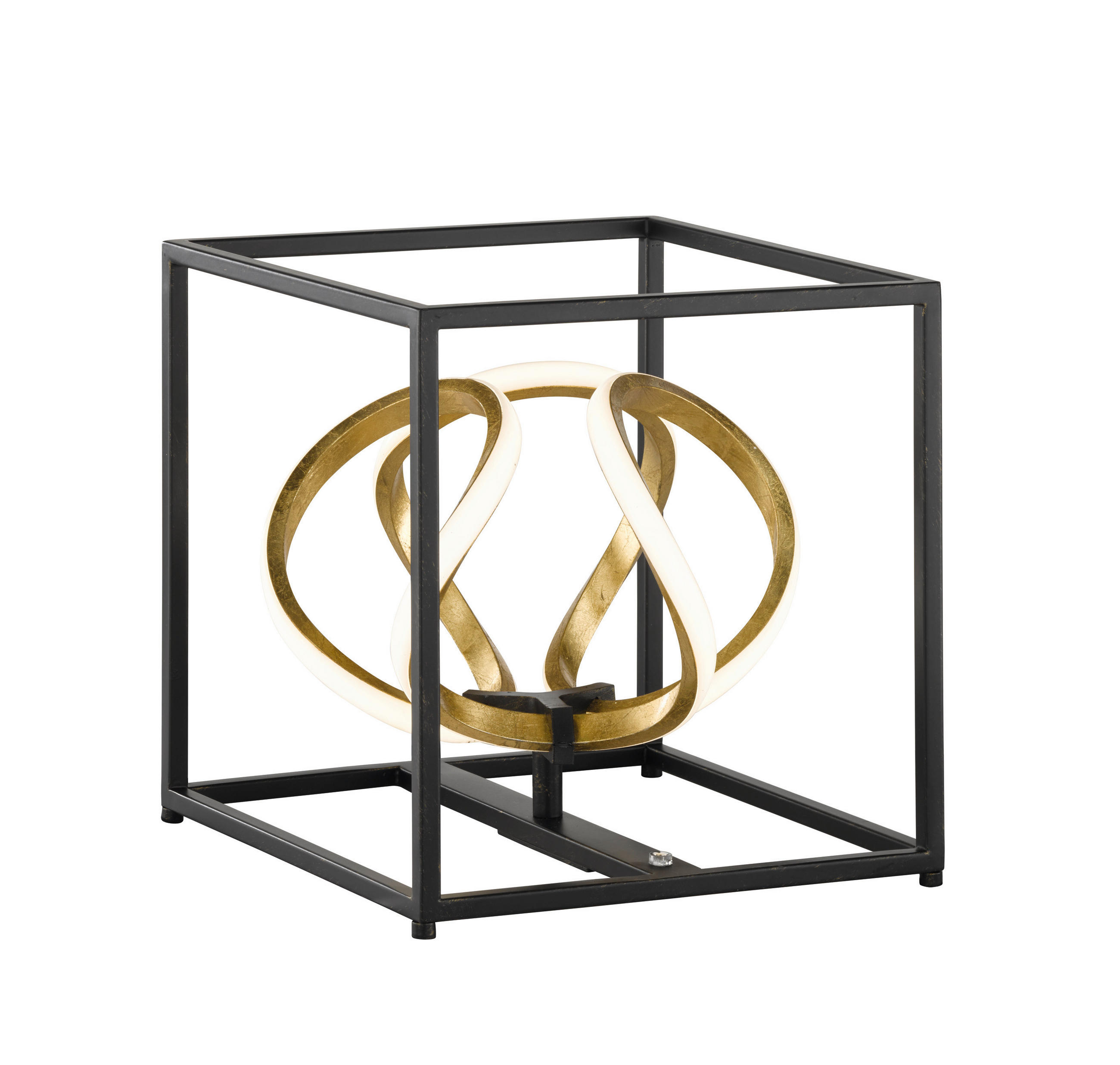 LED-TISCHLEUCHTE - Goldfarben/Schwarz, Design, Metall (26/26/27cm) - Fischer & Honsel
