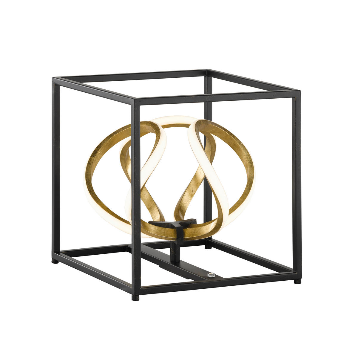 LED-TISCHLEUCHTE - Goldfarben/Schwarz, Design, Metall (26/26/27cm) - Fischer & Honsel
