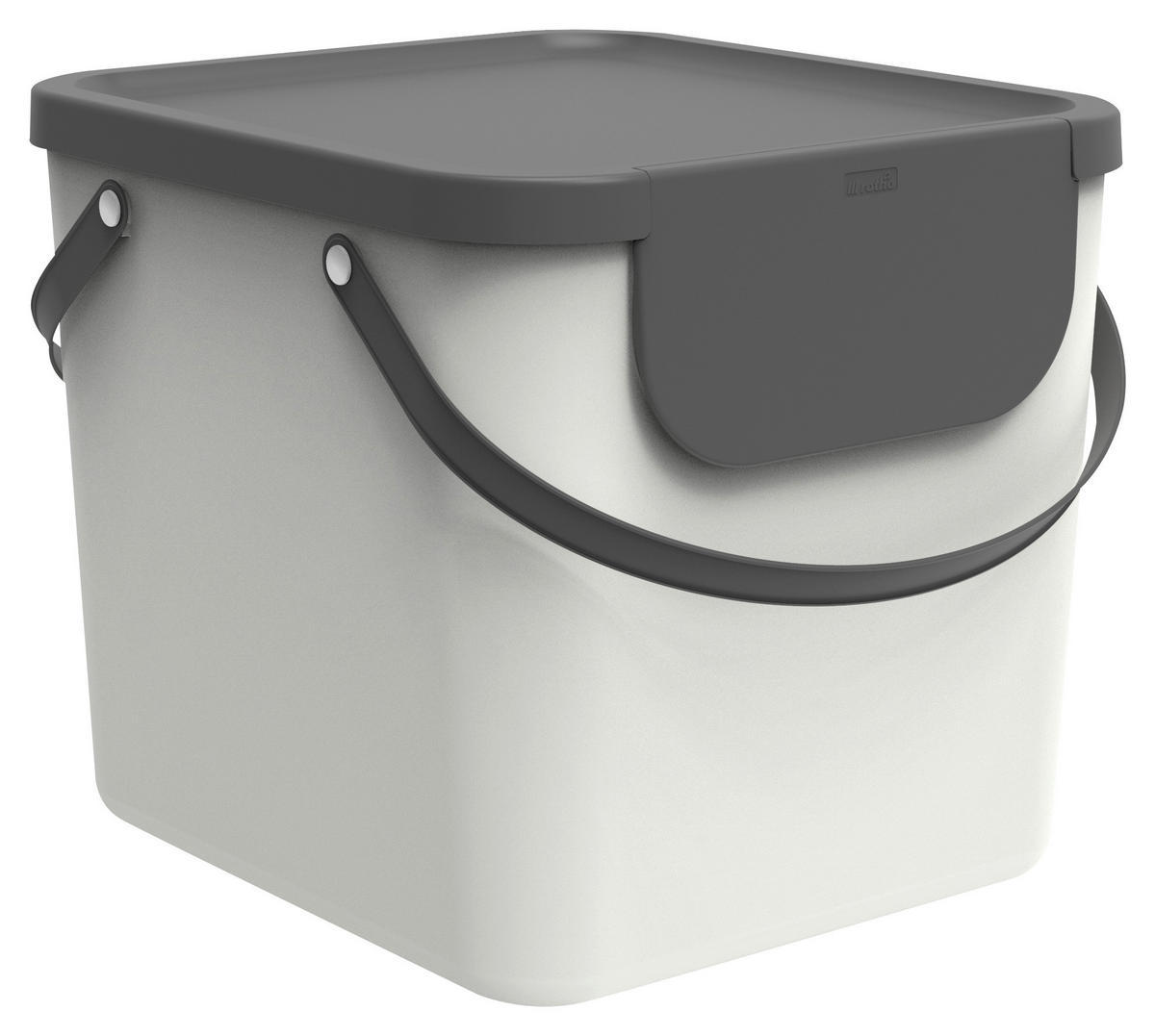 SZEMETES 40 l  - fehér, Basics, műanyag (40/35,5/34cm) - Rotho