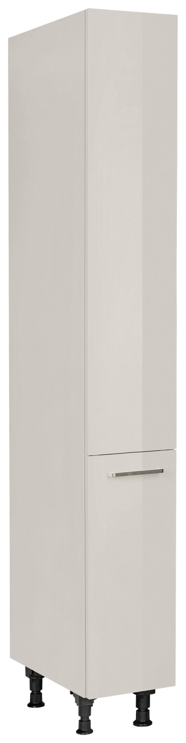 APOTHEKERSCHRANK 30/216,6/58 cm  in Hellgrau  - Edelstahlfarben/Hellgrau, MODERN, Holzwerkstoff/Metall (30/216,6/58cm) - Nobilia