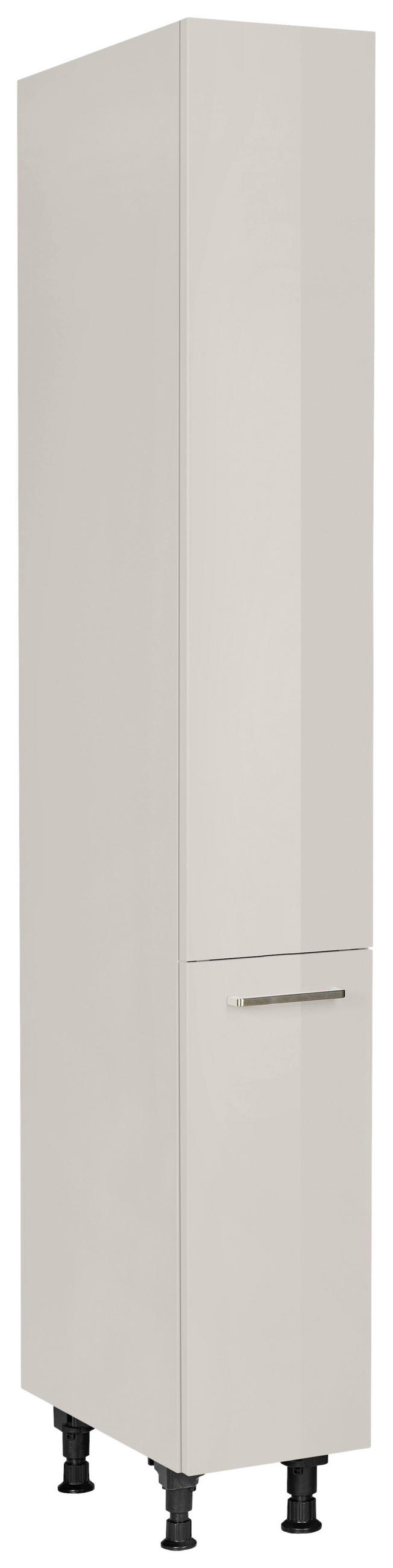 APOTHEKERSCHRANK 30/216,6/58 cm  Hellgrau  - Edelstahlfarben/Hellgrau, Modern, Holzwerkstoff/Metall (30/216,6/58cm) - Nobilia