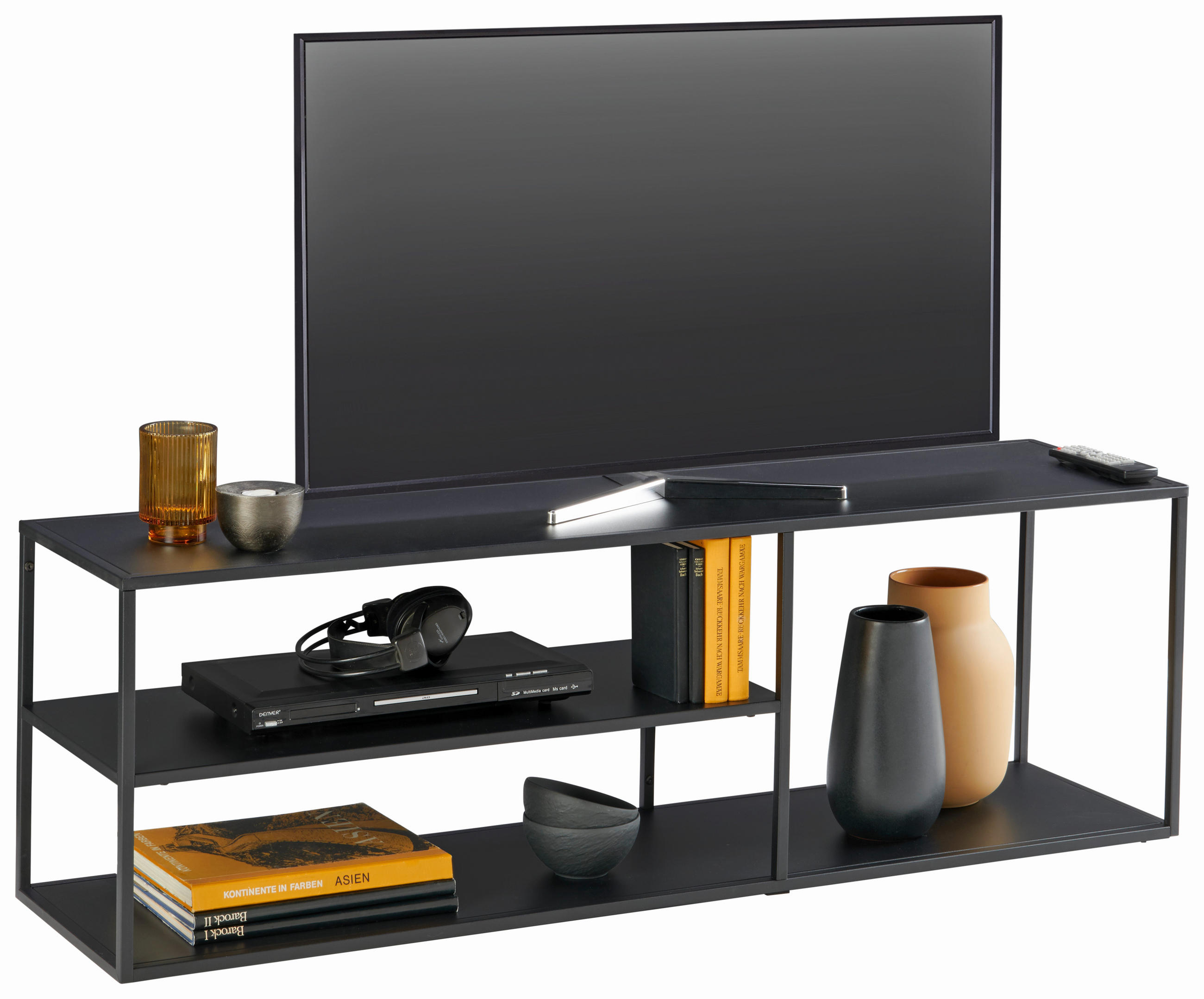 TV-ELEMENT - Schwarz, Trend, Metall (140/45/35cm) - Carryhome