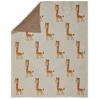 SCHMUSEDECKE GIRAFFE  80/100 cm  - Orange/Weiß, Trend, Textil (80/100cm) - Avelia