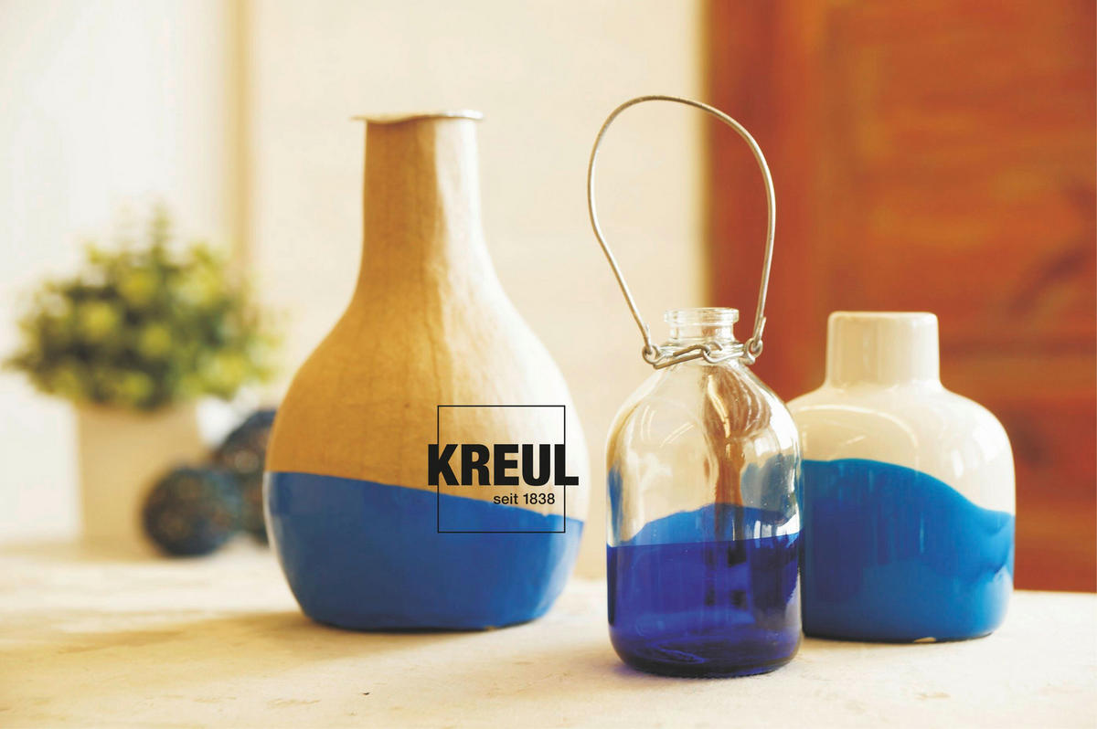 ACRYLFARBE - Blau/Gelb, KONVENTIONELL (22/5/8,5cm)