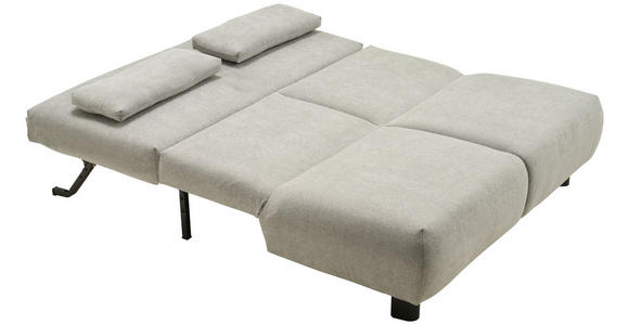 SCHLAFSOFA Flachgewebe Grau  - Schwarz/Grau, KONVENTIONELL, Textil/Metall (150/85/100cm) - Carryhome