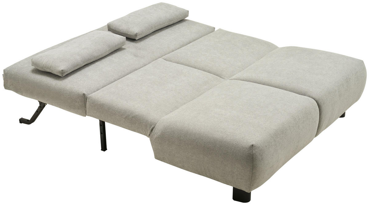 SCHLAFSOFA Flachgewebe Grau  - Schwarz/Grau, KONVENTIONELL, Textil/Metall (150/85/100cm) - Carryhome