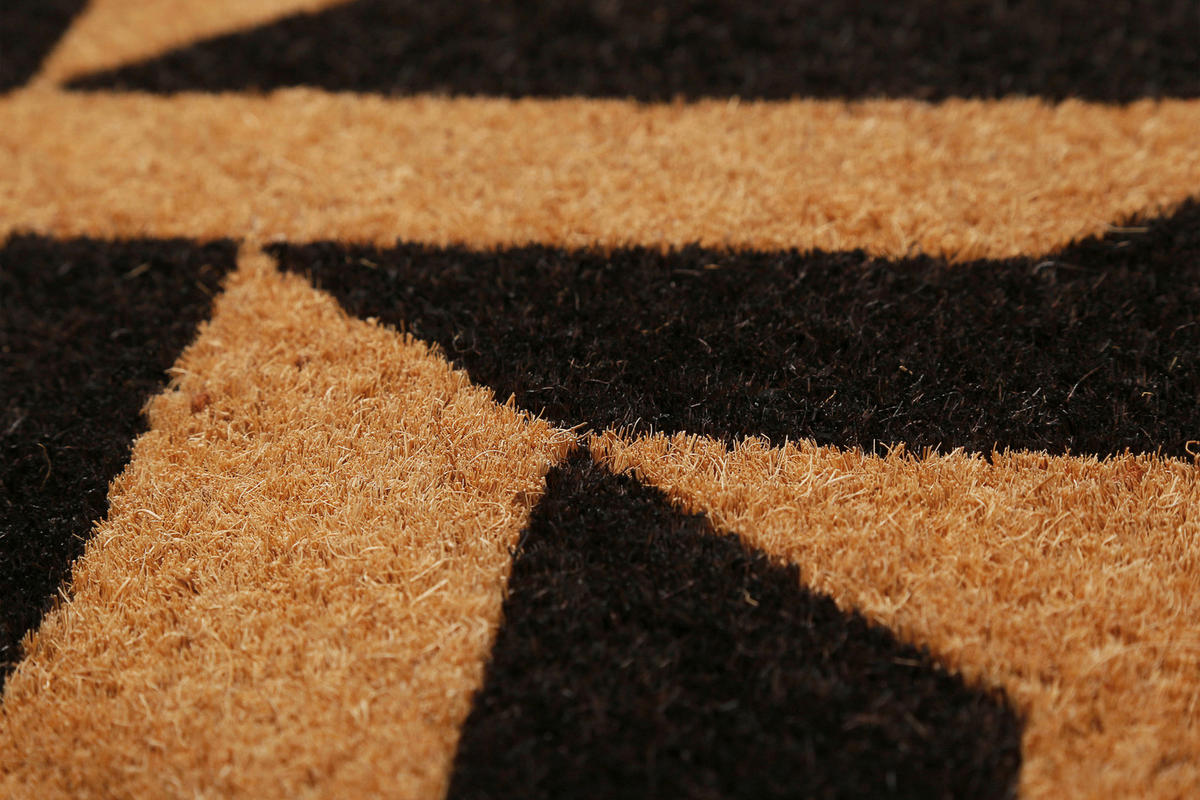 FUßMATTE 45/75 cm Mainstage  - Hellbraun/Schwarz, KONVENTIONELL, Kunststoff/Textil (45/75cm) - WECON HOME