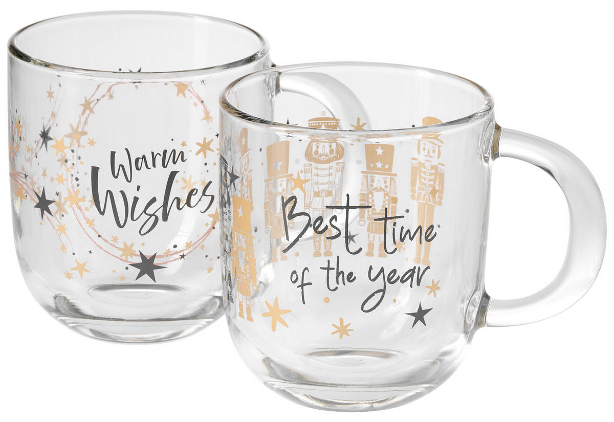 TASSE RIPOSO   400 ml  - Transparent/Goldfarben, LIFESTYLE, Glas (14/15/8,7cm) - Leonardo