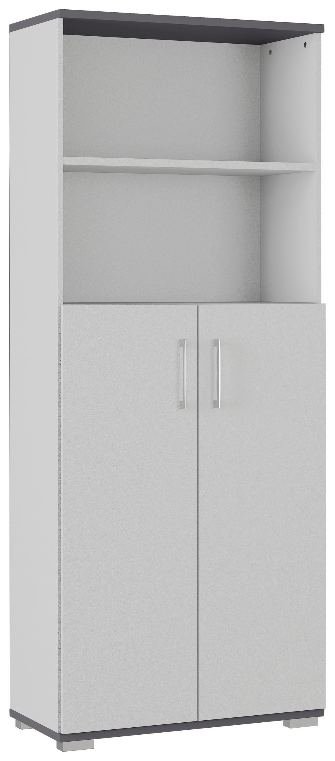 AKTENSCHRANK Graphitfarben, Grau - Graphitfarben/Grau, KONVENTIONELL, Holzwerkstoff (80/200/40cm) - Germania