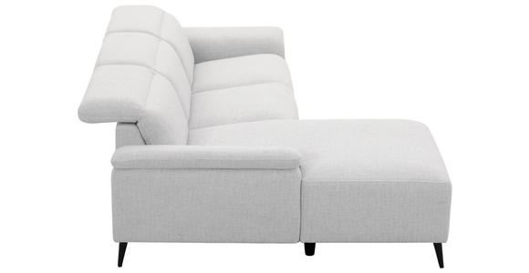 ECKSOFA  in Leinenoptik Hellgrau, Grauweiß  171/270 cm  - Schwarzchrom/Hellgrau, Design, Holz/Kunststoff (171/270cm) - Xora