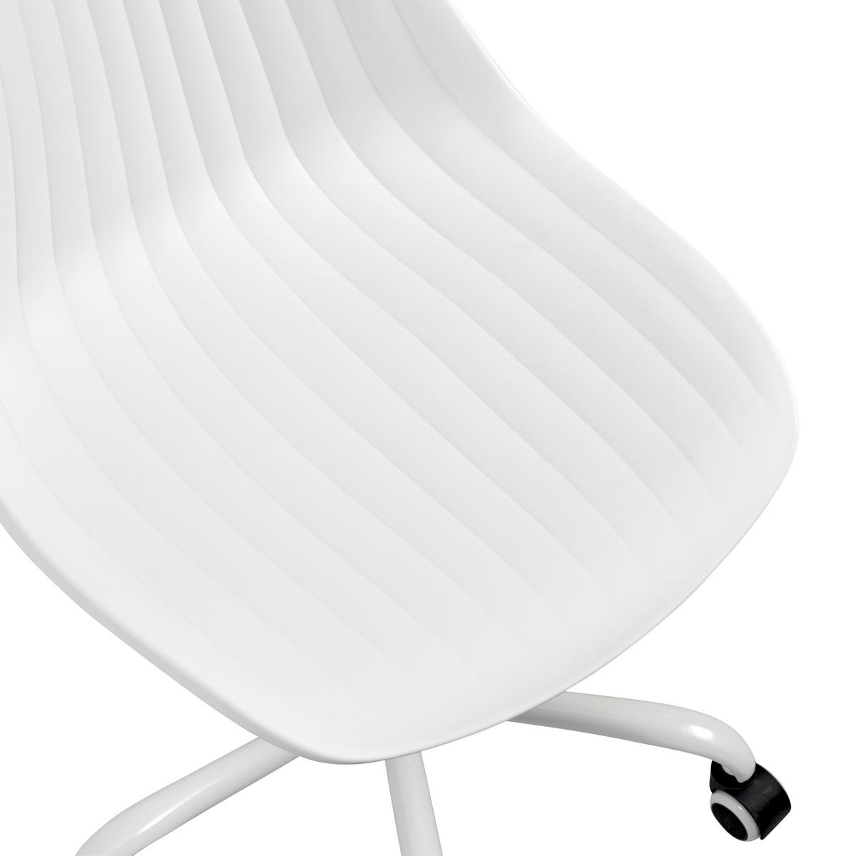 DREHSTUHL  in Weiss  - Weiss, Lifestyle, Kunststoff/Metall (44/75-85/56cm) - Livetastic