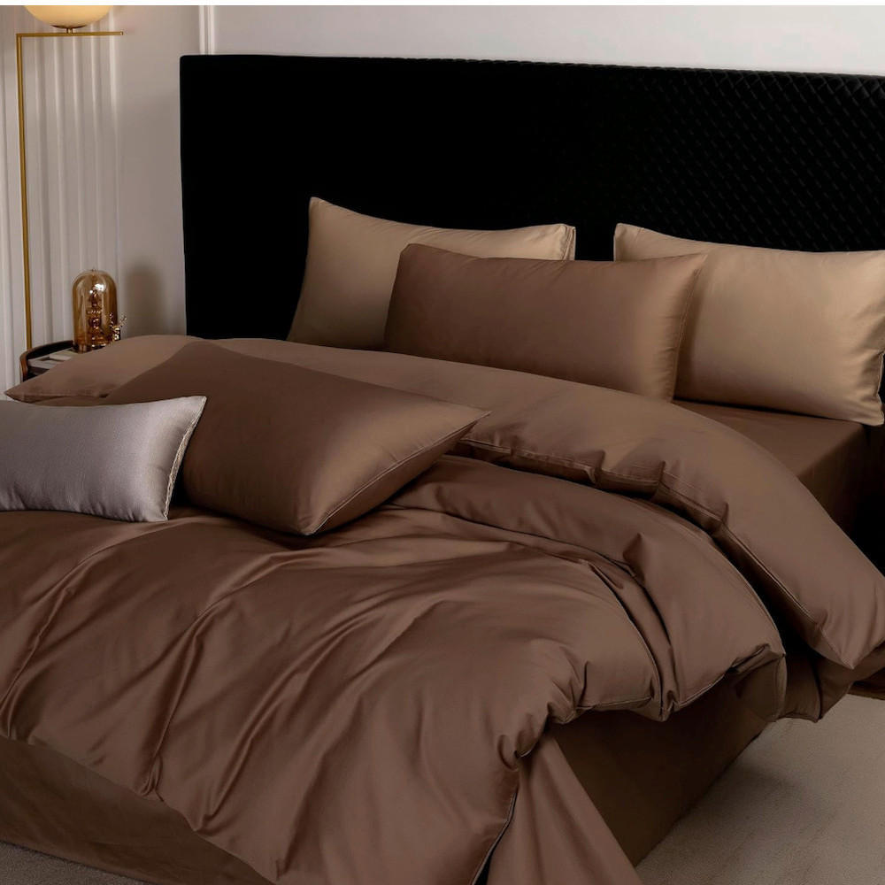 ÁGYNEMŰHUZAT-GARNITÚRA 140/200 cm  - mokka, Basics, textil (140/200cm)