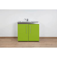 MINIKÜCHE  100/89/60 cm  in Grün  - Edelstahlfarben/Grün, Basics, Metall (100/89/60cm)