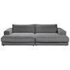 MEGASOFA Cord Dunkelgrau  - Dunkelgrau/Schwarz, Design, Kunststoff/Textil (290/86/170cm) - Pure Home Lifestyle