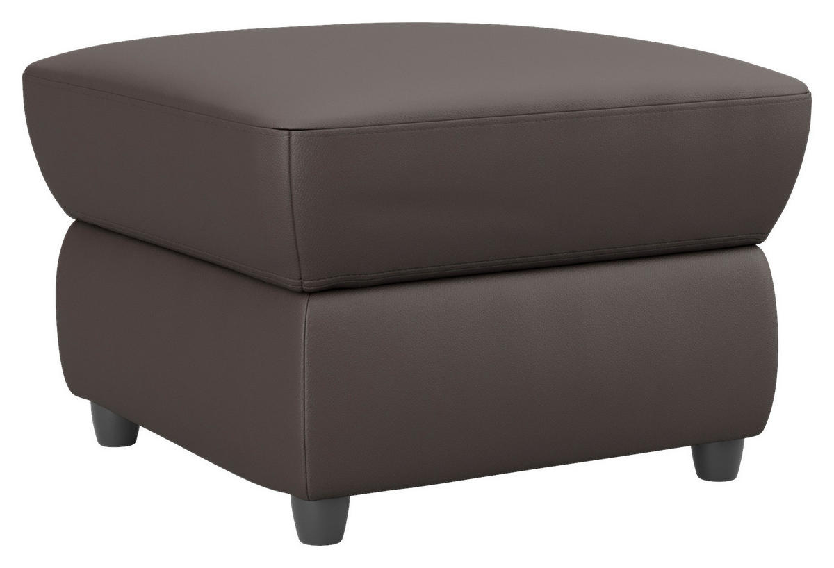 HOCKER in Textil Braun  - Schwarz/Braun, Konventionell, Kunststoff/Textil (68/45/68cm) - Livetastic