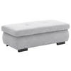 HOCKER in Textil Silberfarben  - Silberfarben/Schwarz, Design, Textil/Metall (138/44/67cm) - Beldomo Style