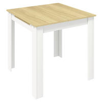 ESSTISCH Nachbildung  Holzwerkstoff ausziehbar rechteckig Weiß, Honigeiche  - Honigeiche/Weiß, MODERN, Holzwerkstoff (80/75/80cm) - MID.YOU