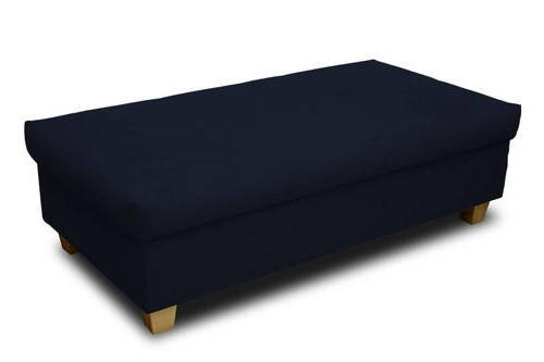HOCKER Mikrofaser Blau  - Blau, KONVENTIONELL, Holz/Textil (140/42/80cm) - MID.YOU