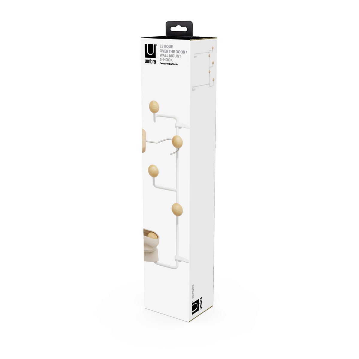 ČIVILUK ZA VRATA  prirodna boja, bela  drvo, metal  - bela/prirodna boja, Osnovno, drvo/metal (10/30/30cm) - Umbra