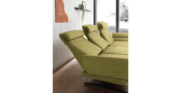ECKSOFA  in Flachgewebe Hellgrün  279-327/176-217 cm  - Schwarz/Hellgrün, Design, Textil/Metall (279-327/176-217cm) - Dieter Knoll