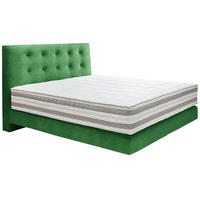 BOXSPRINGBETT 160/200 cm  in Grün  - Grün, KONVENTIONELL, Holz/Textil (160/200cm) - Dieter Knoll