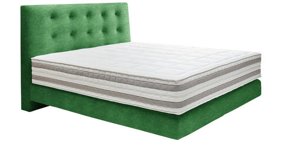 BOXSPRINGBETT 160/200 cm in Grün - Grün, KONVENTIONELL, Holz/Textil (160/200cm) - Dieter Knoll