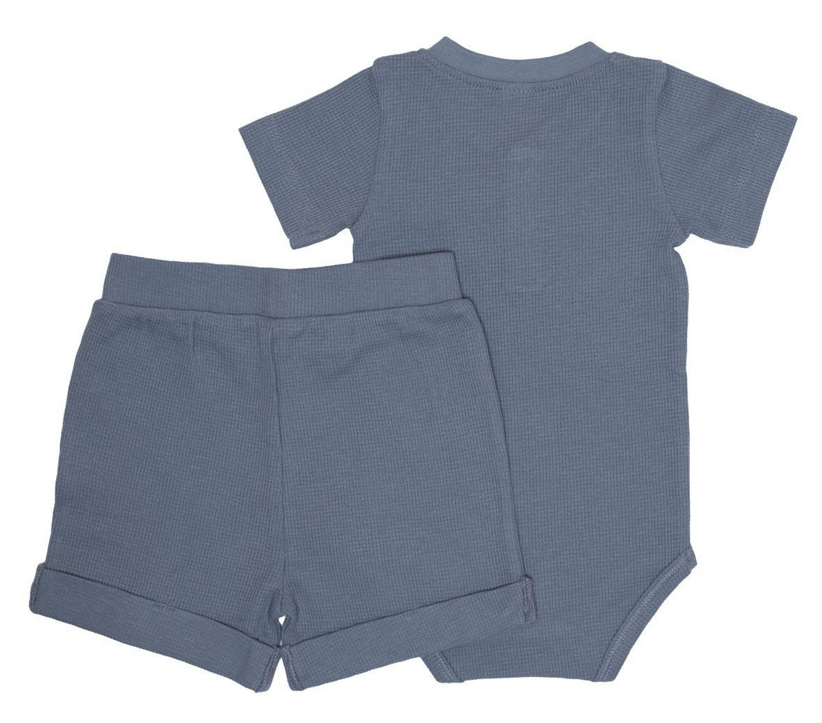 BABYBEKLEIDUNGSSET 2-teilig  - Graublau, Basics, Textil (80null) - Patinio