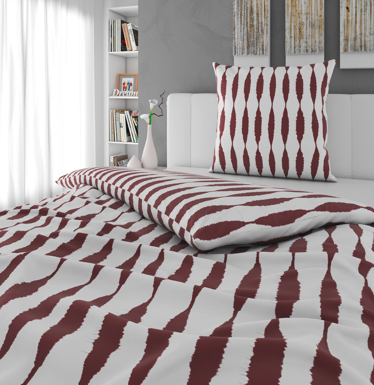 BETTWÄSCHE 2-teilig Voile 135/200 cm  - Braun/Rosa, Textil (135/200cm) - Novel