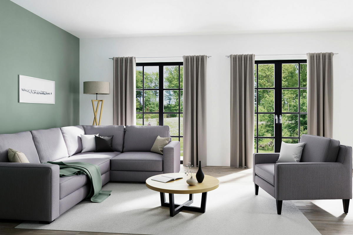 VERDUNKELUNGSVORHANG black-out (lichtundurchlässig)  - Naturfarben, Basics, Textil (135/270cm) - Fuggerhaus