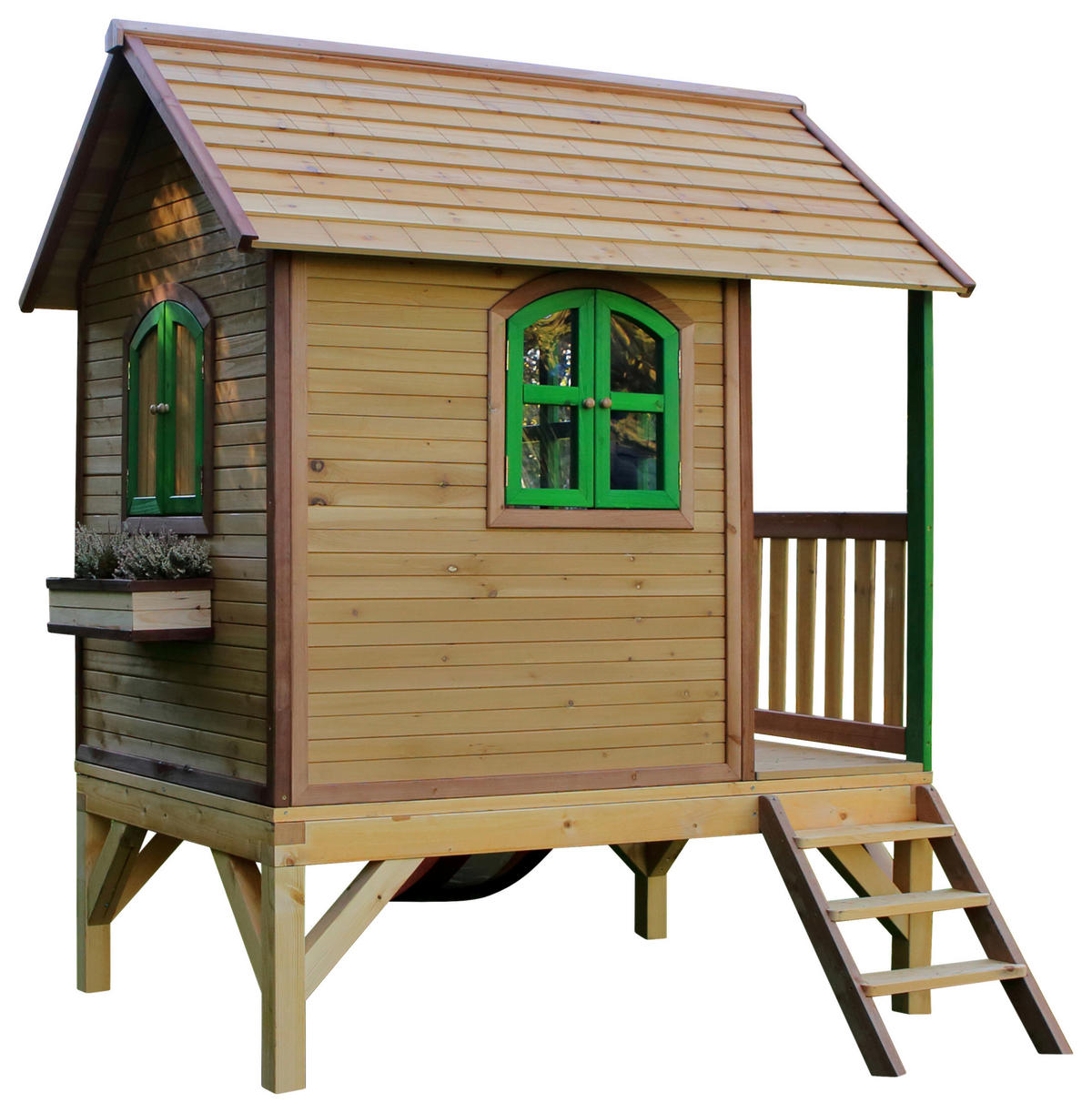 SPIELHAUS 287/231/191 cm  - Rot/Braun, Konventionell, Holz (287/231/191cm)