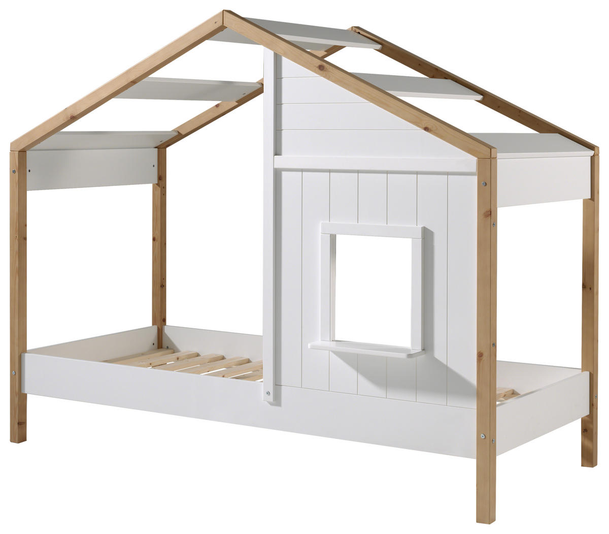 HAUSBETT Lattenrost 90/200 cm  in Weiß, Eichefarben, Kieferfarben  - Eichefarben/Weiß, MODERN, Holz/Holzwerkstoff (90/200cm) - MID.YOU