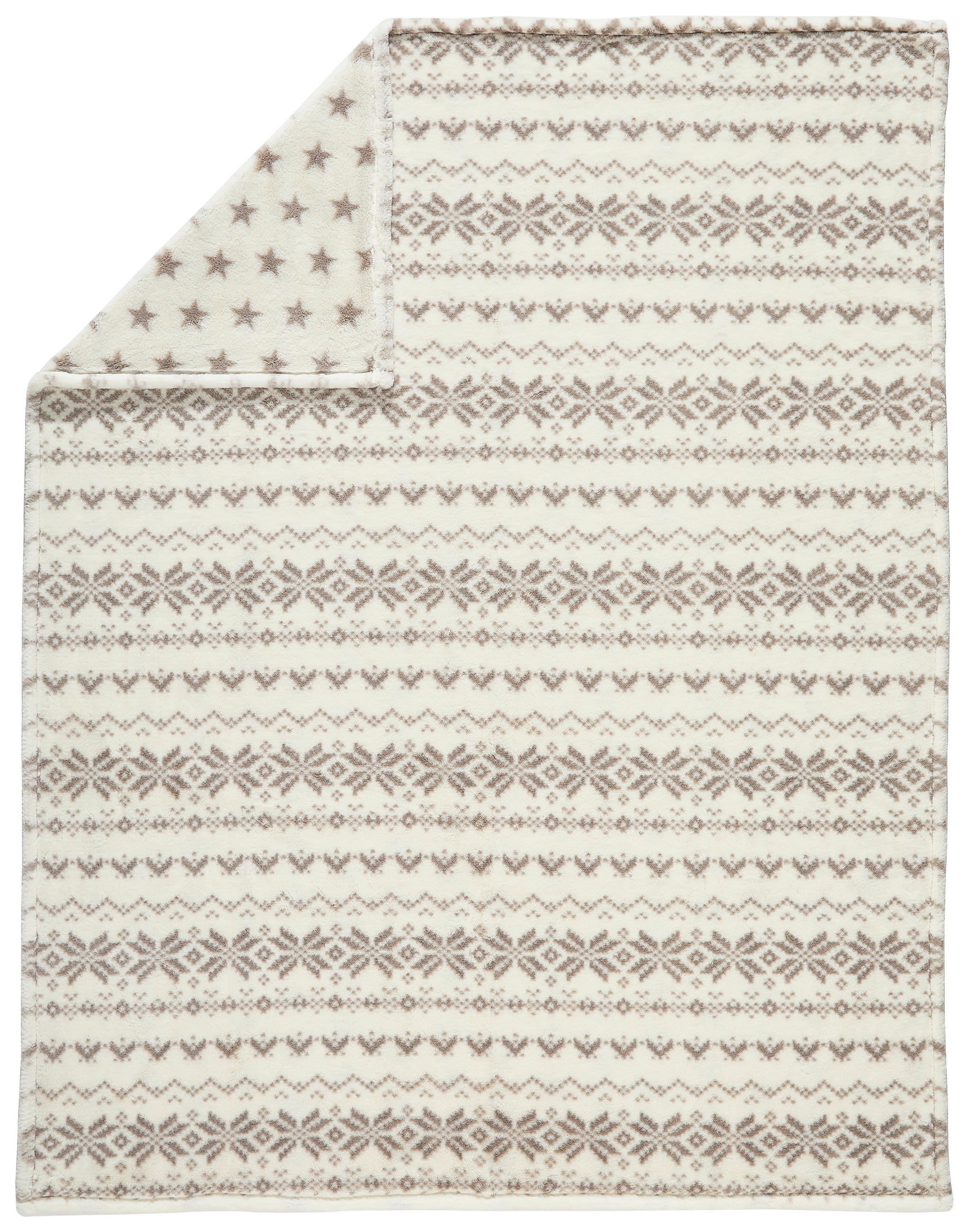 X-Mas Wohndecke Creme, Taupe 150x200 cm