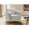 SESSEL in Bouclé Weiss  - Weiss/Schwarz, Modern, Textil/Metall (85/76/90cm) - Livetastic