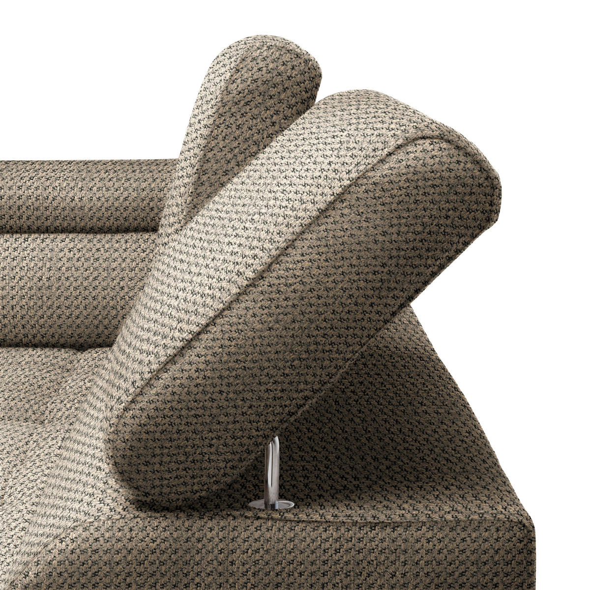 HÖRNSOFFA i chenille, vävt tyg beige  - beige/svart, Modern, textil/plast (106/283cm) - MID.YOU