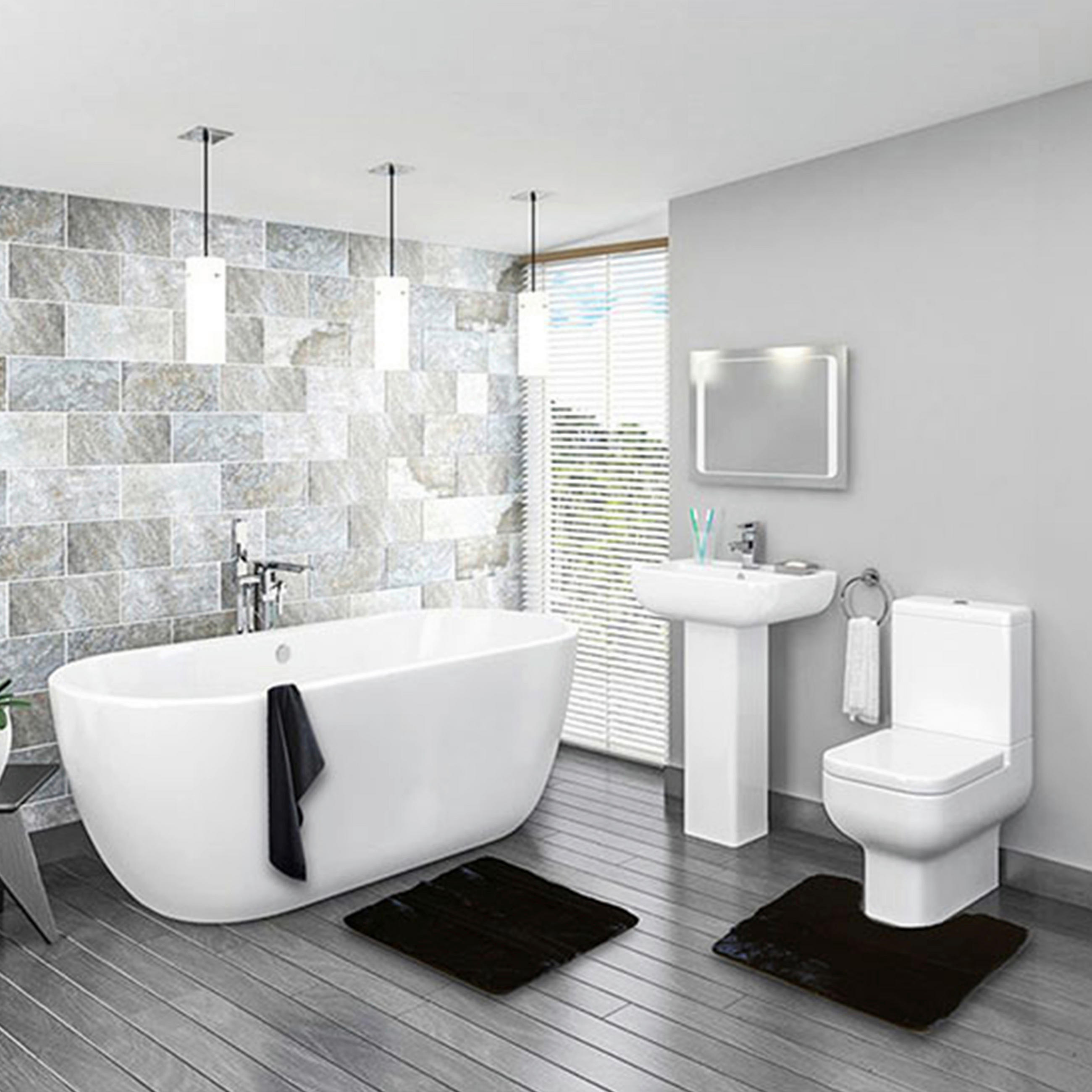 FÜRDŐSZOBASZŐNYEG   fekete   - fekete, Basics, textil (60/2/60cm)