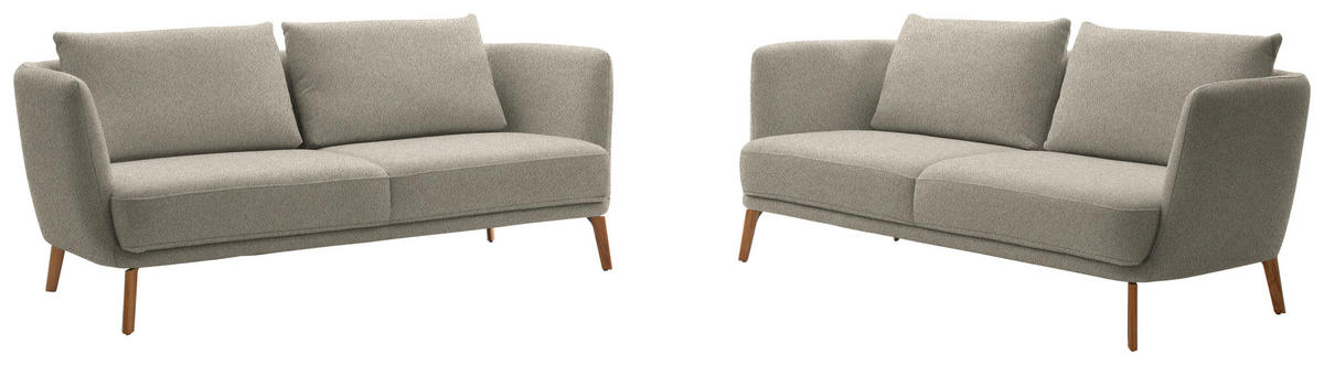 2,5-SITZER  in Flachgewebe Naturfarben  - Eichefarben/Naturfarben, Design, Holz/Textil (190/71/91cm) - Schöner Wohnen