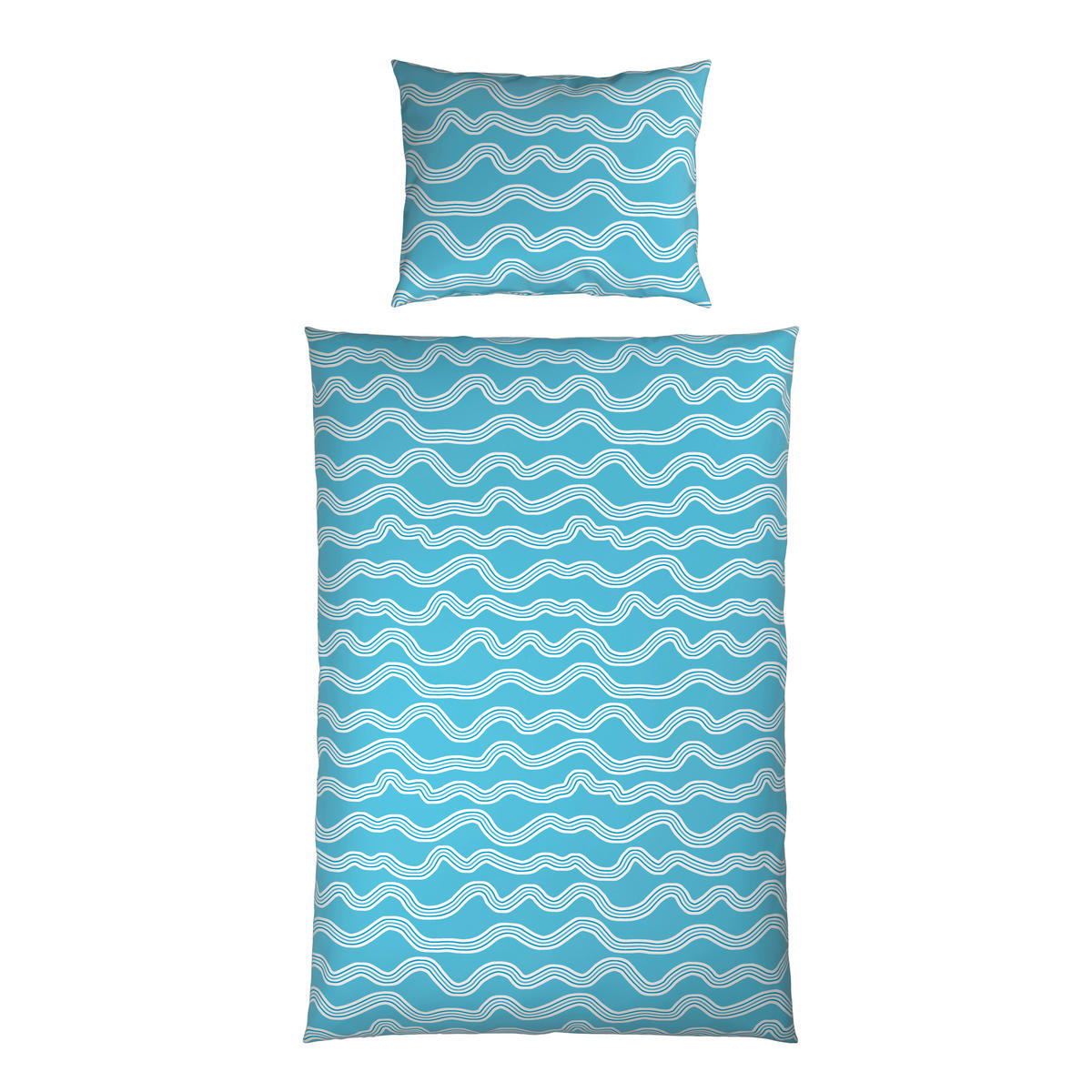 BETTWÄSCHE KALIO Satin 140/200 cm  - Hellblau, KONVENTIONELL, Textil (140/200cm) - Esposa