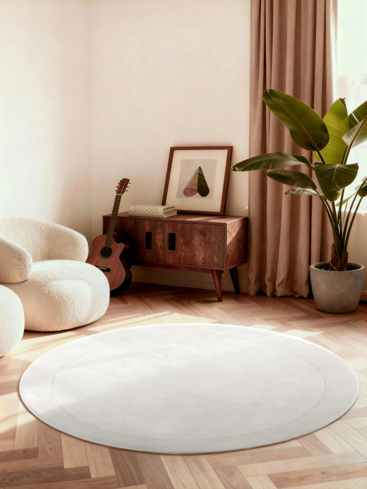 WOLLTEPPICH 150 cm Creme rund  - Creme, Basics, Textil (150cm) - Villeroy & Boch