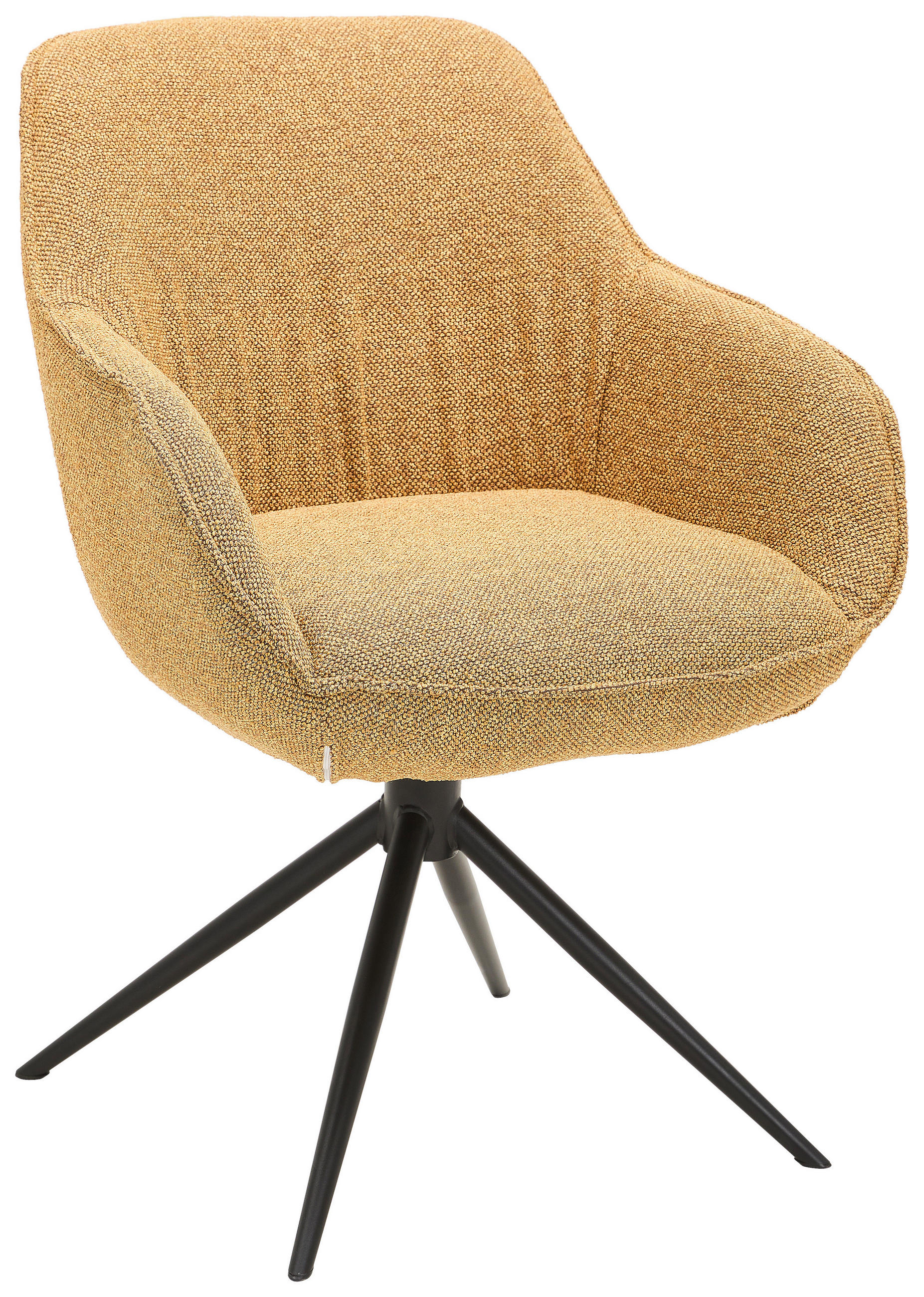 Novel ŽIDLE S PODRUČKAMI, železo, vzhled lnu, oranžová