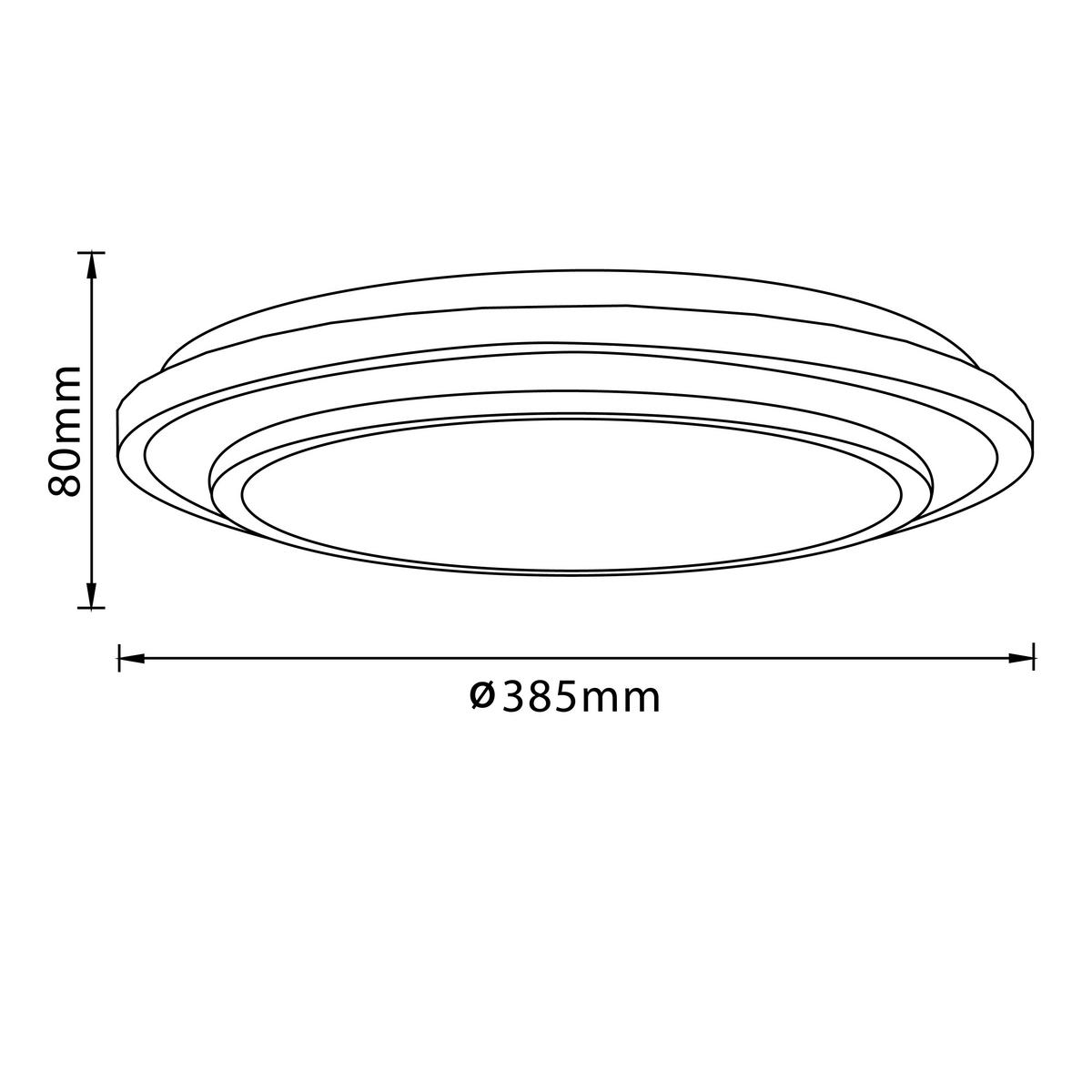STROPNA LED-SVETILKA   24 W/2500 lm/3000-6500 K/230 V/ - črna/bela, Basics, kovina/umetna masa (38,5/8cm)