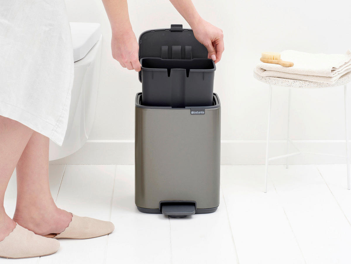 KANTA SA PAPUČICOM  7 l   - antracit/platinasta, Osnovno, metal/plastika (24,2/31/24,2cm) - Brabantia